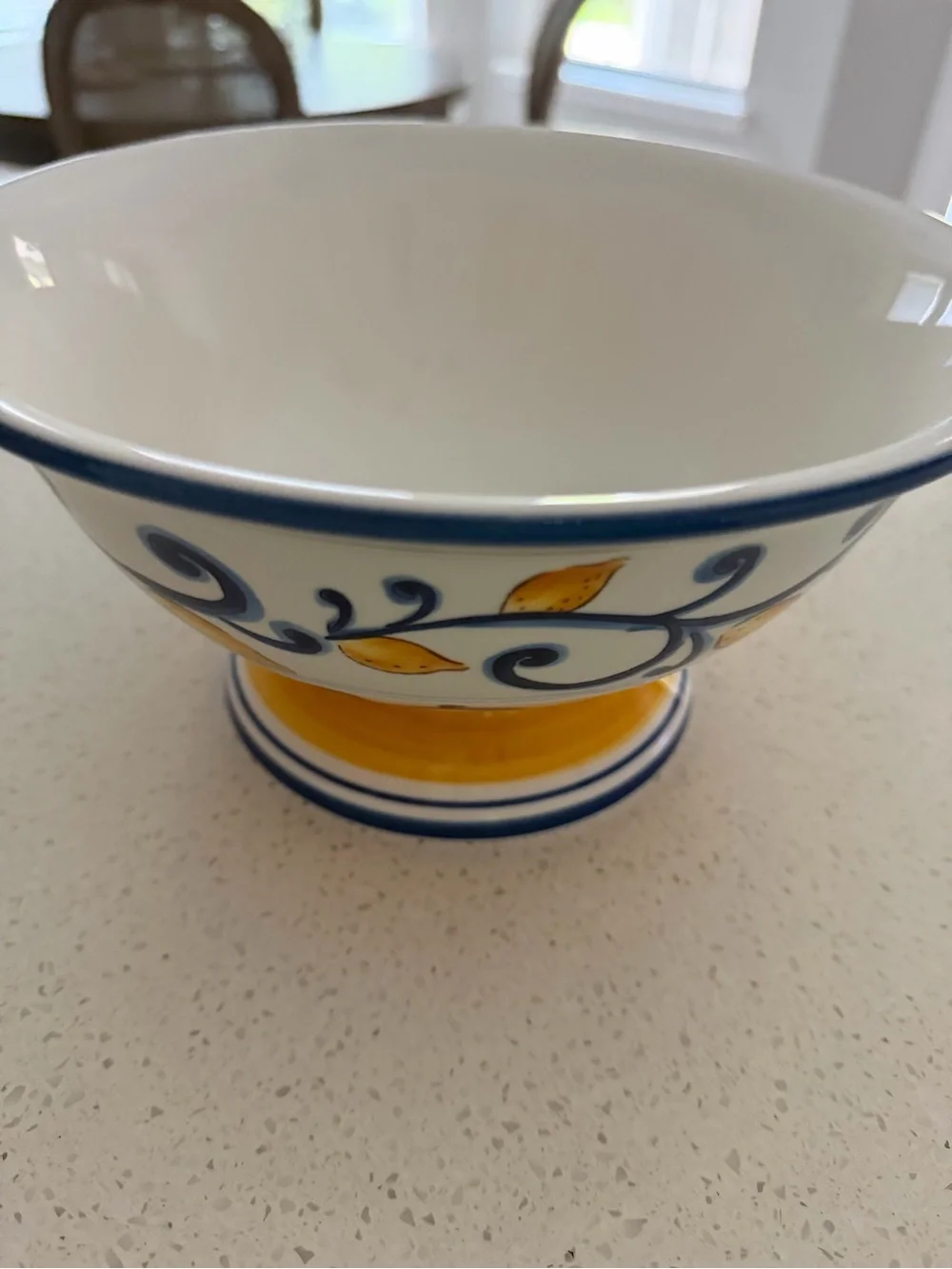 Target Muchoise Ceramic Decorative Bowl White/Blue/Yellow NWOT